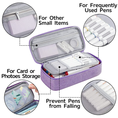 WEMATE Pencil Case, Large Storage Organizer, Makeup Bag, Teacher Must - have, Big Pencil Pouch, Marker Case for College