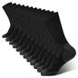 BAMBOO COOL Men's Crew Socks Athletic Cushioned Moisture Wicking 6 Pairs