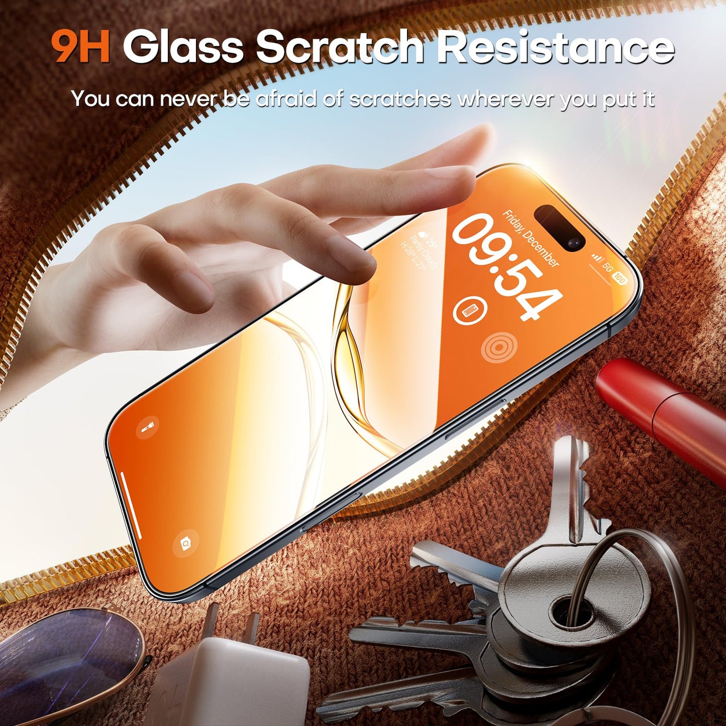 TOCOL for iPhone 17 Pro Max Screen Protector, Clear