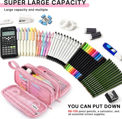 TOPBIDAI Large Pencil Case Pouch for Girls Boy Women Men Adults
