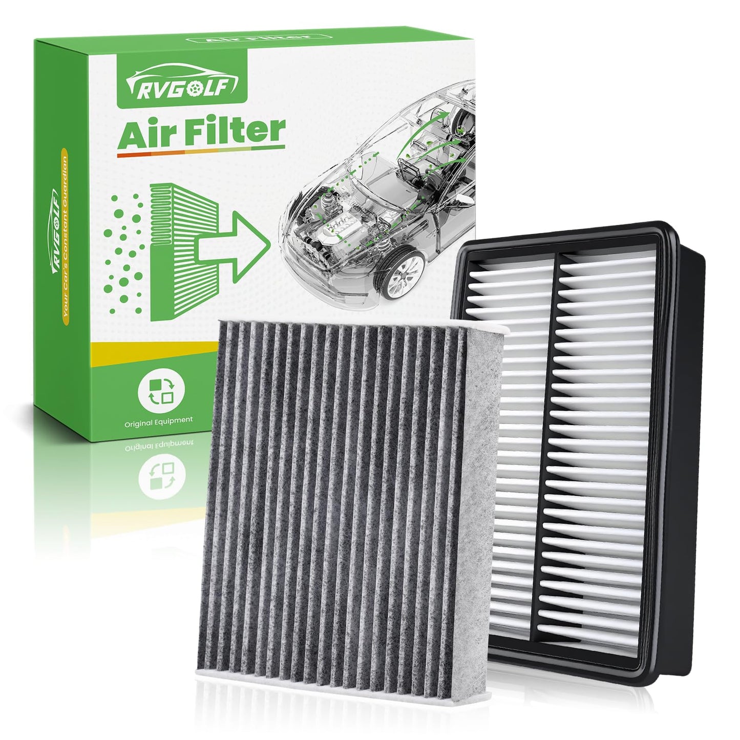 Engine+Cabin Air Filter Fit for 2014-2020 Rogue, 2017-2022 Rogue Sport