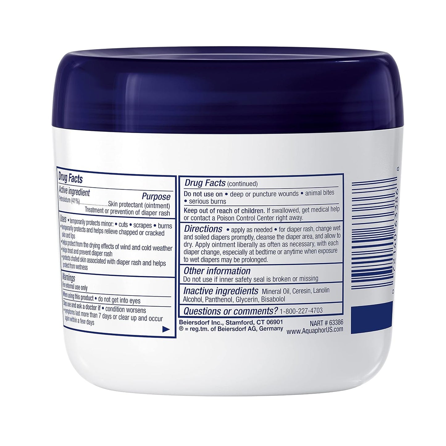 Aquaphor Baby Healing Ointment for Diaper Rash and More, 7 OZ