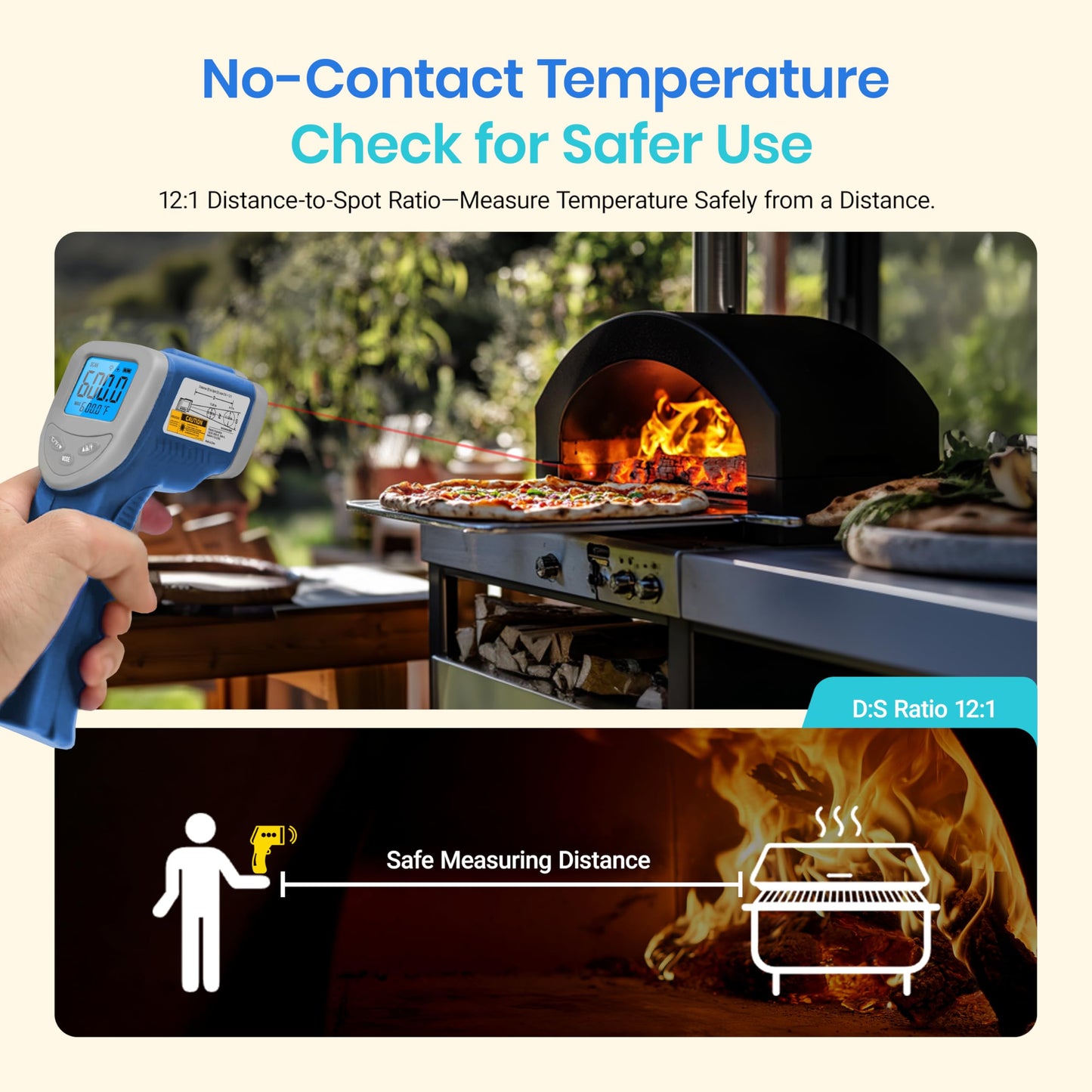 Etekcity Infrared Thermometer Laser Temperature Gun 774