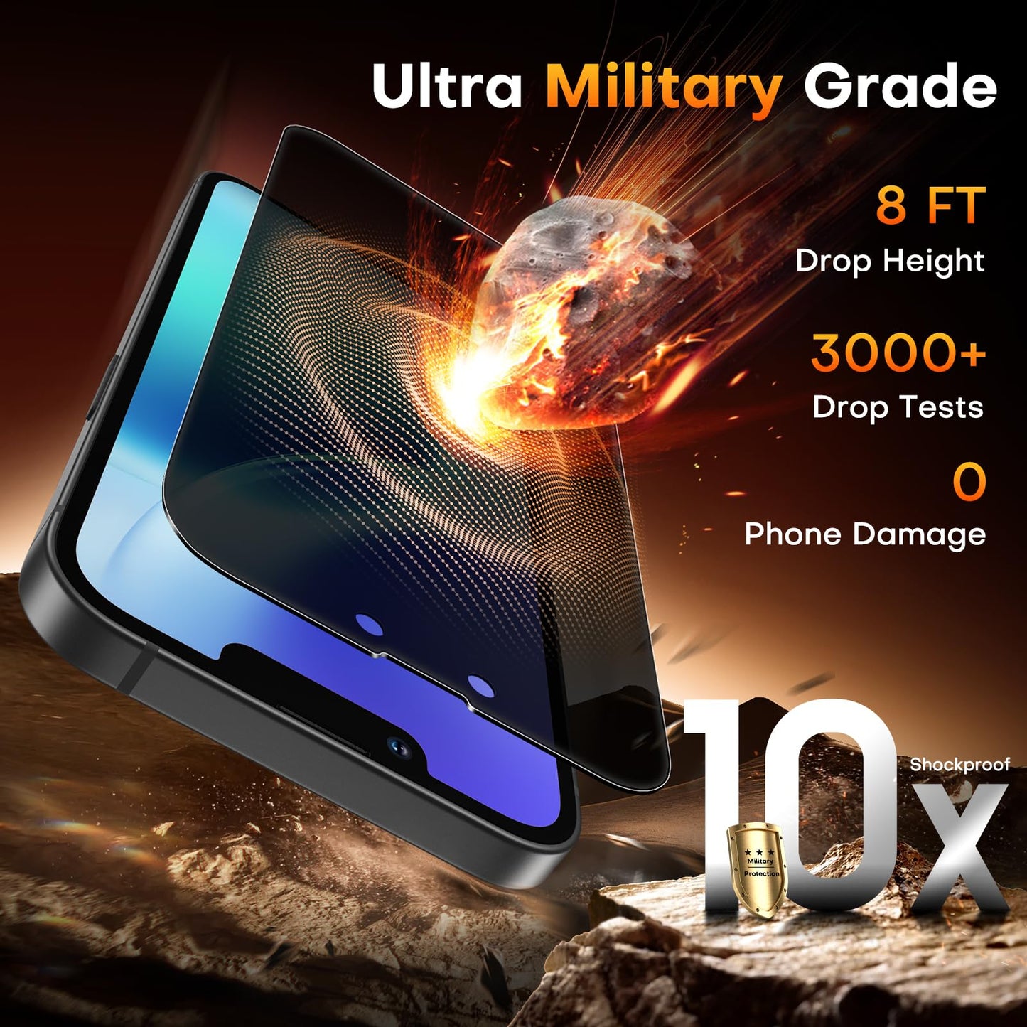 TOCOL for iPhone 17 Pro Max Screen Protector, Clear