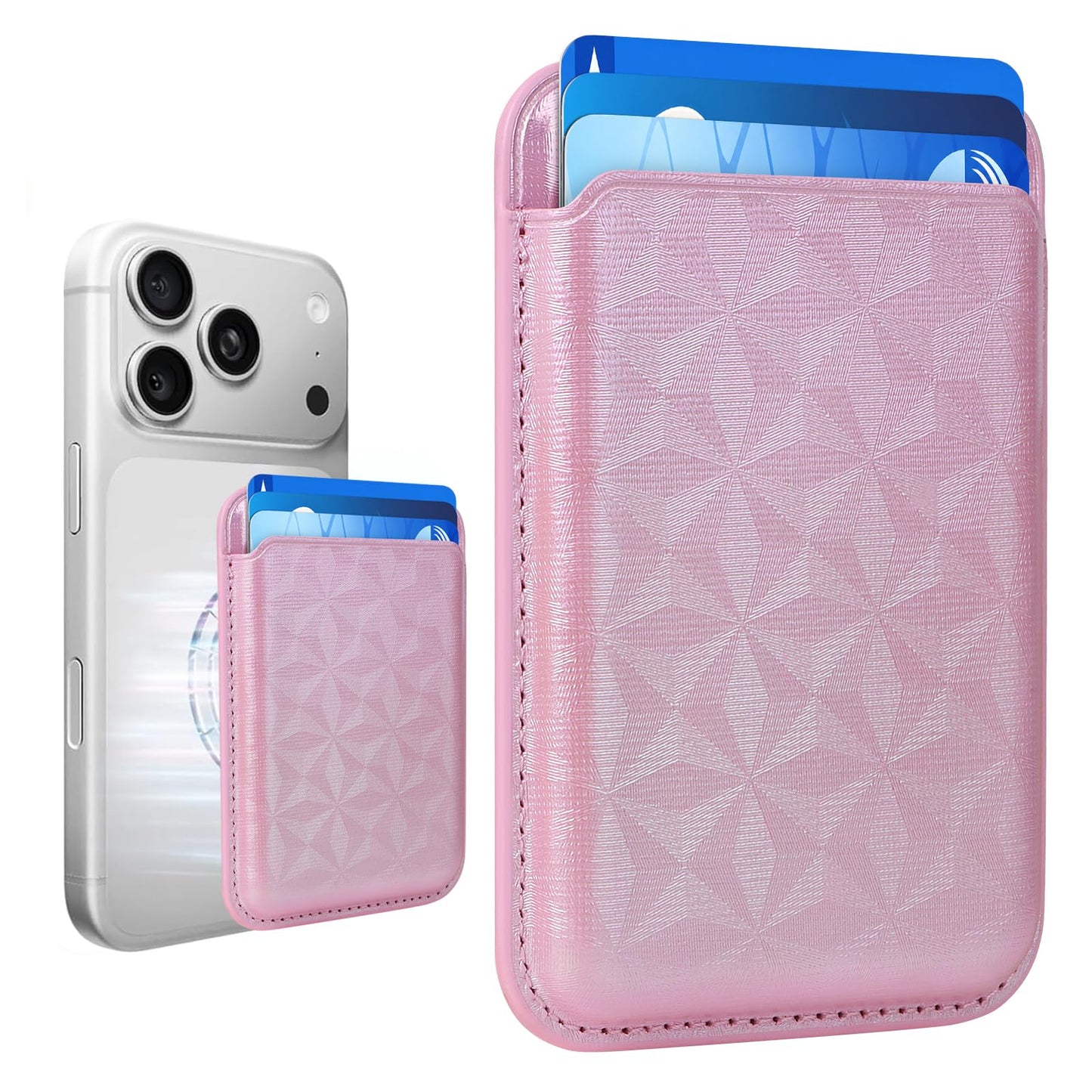 Magnetic Wallet Cell Phone Card Holder for Phone Case with Mag-Safe