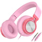 AILIHEN C8 Kids Wired Headphones with Mic for School, 3.5mm Jack, BlackBlue