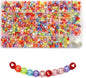 Looconi 810pcs Gold Letter Beads Square 6x6mm White Cube Acrylic Alphabet A-Z with Heart Pattern and Crystal Line for Jewelry Making