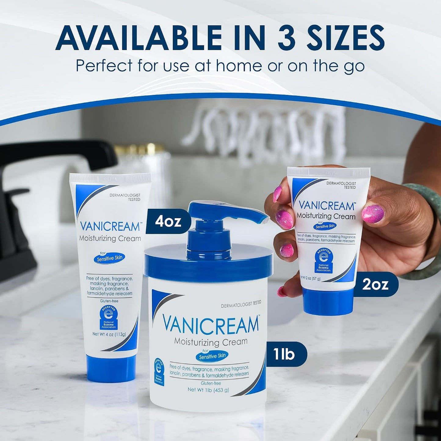 Vanicream Moisturizing Cream, Body & Face Moisturizer, 16 Oz Pump Dispenser