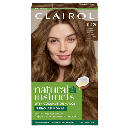 Clairol Natural Instincts Demi-Permanent Hair Dye, 4 Dark Brown | 1 Pack