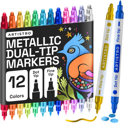 ARTISTRO Dual-Tip Acrylic Paint Marker Pens - Set of 36