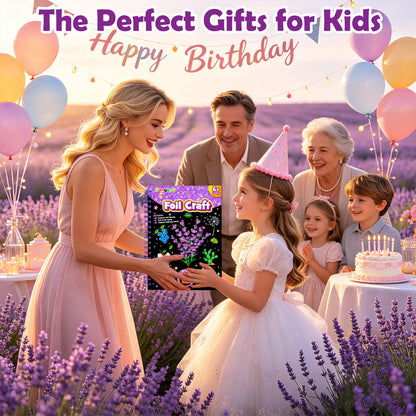 FUNNYB&G Foil Art Craft Kit for Kids, Sparkly Birthday Gift Toy for Boys