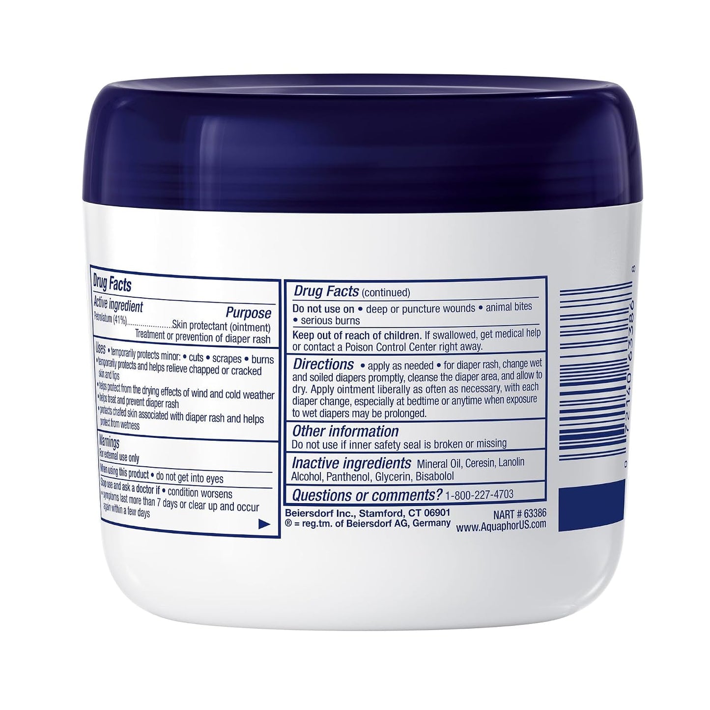 Aquaphor Baby Healing Ointment for Diaper Rash and More, 7 OZ