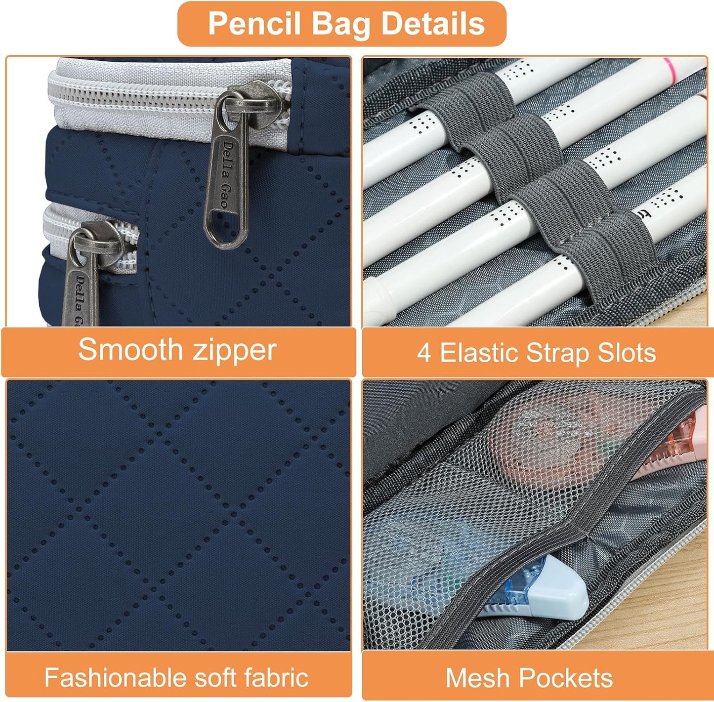 Della Gao Pencil Case Small Pencil Pouch Aesthetic Pencil Box