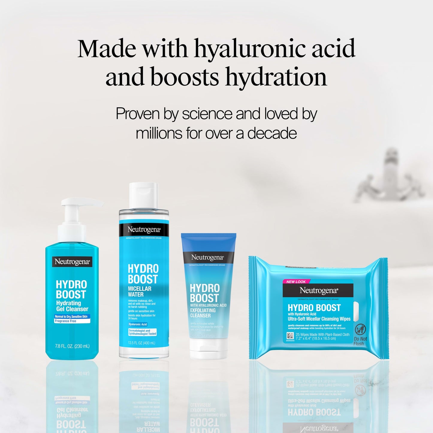 Neutrogena Hydro Boost Cleansing Wipes Makeup Remover, 25 Ct