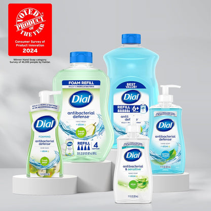 Dial Antibacterial Defense Foaming Hand Soap Refill, Spring Water, 52 Fl Oz