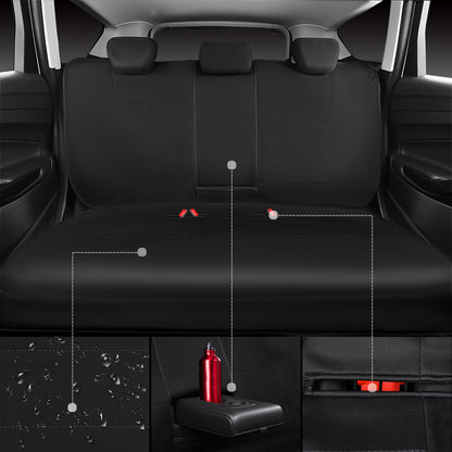 CAR PASS Waterproof Car Seat Covers Front Seats Only with 5mm Composite EVA, Neoprene Car Seat Cover with Separate Headrest Cover, Quick Setup Universal Fit for Car SUV Trucks,Airbag Compatible（Gray