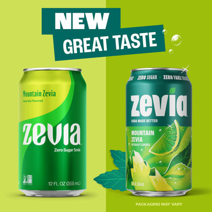 Zevia Zero Sugar Soda, Cola, 12 oz Cans (24-Pack) – Naturally Sweetened, Zero Calorie Sugar Free Soda - Non-GMO Project Verified, Gluten-Free, Vegan