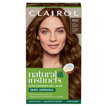 Clairol Natural Instincts Demi-Permanent Hair Dye, 4 Dark Brown | 1 Pack