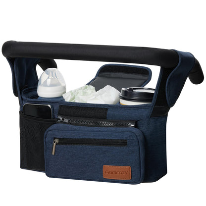 Momcozy Universal Stroller Organizer with Insulated Cup Holder