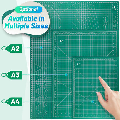 anezus Self Healing Sewing Mat, 12inch x 18inch Rotary Cutting Mat Double Sided 5-Ply Craft Cutting Board for Sewing Crafts Hobby Fabric Precision Scrapbooking Project