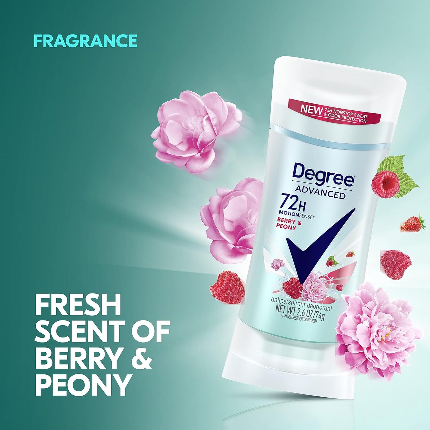 Degree Antiperspirant Deodorant Sexy Intrigue 72-Hour Sweat & Odor Protection Antiperspirant Deodorant For Women with Body Heat Activated Technology 2.6 oz (Pack of 2)
