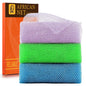 UJFQBH African Net Sponge Authenti, Exfoliating Body Scrubber for Back and Hard to Reach Areas, Gentle Daily Exfoliation for Deep Cleansing, Quick Drying Shower Essential, Aqua Grey 3 Pack