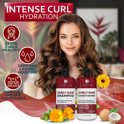 Caffeine Shampoo and Conditioner Set - Volumizing Products for Women and Men - Thickening, Volume Boosting Formula for Thinning and Fine Hair - Sulfate Free, No Parabens - Hydrating, Salon Grade