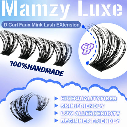 Lash Clusters Wispy 100D Eyelash Clusters 10-18mm Fluff Cluster Eyelash Extensions D Curl No Plastic Feel Individual Lashes Extension 204 Pcs Versatile False Eyelashes Clusters