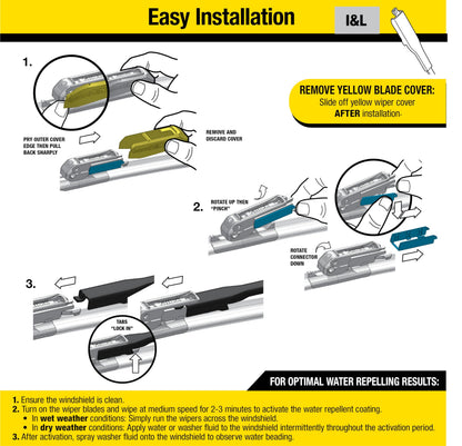 Rain-X 810348 Repellency Water Repellent Wiper Blades, 26" & 16" Windshield Wipers, All Weather Streak-Free for Enhanced Visibility w/Water Repellency Formula [Amazon Exclusive]