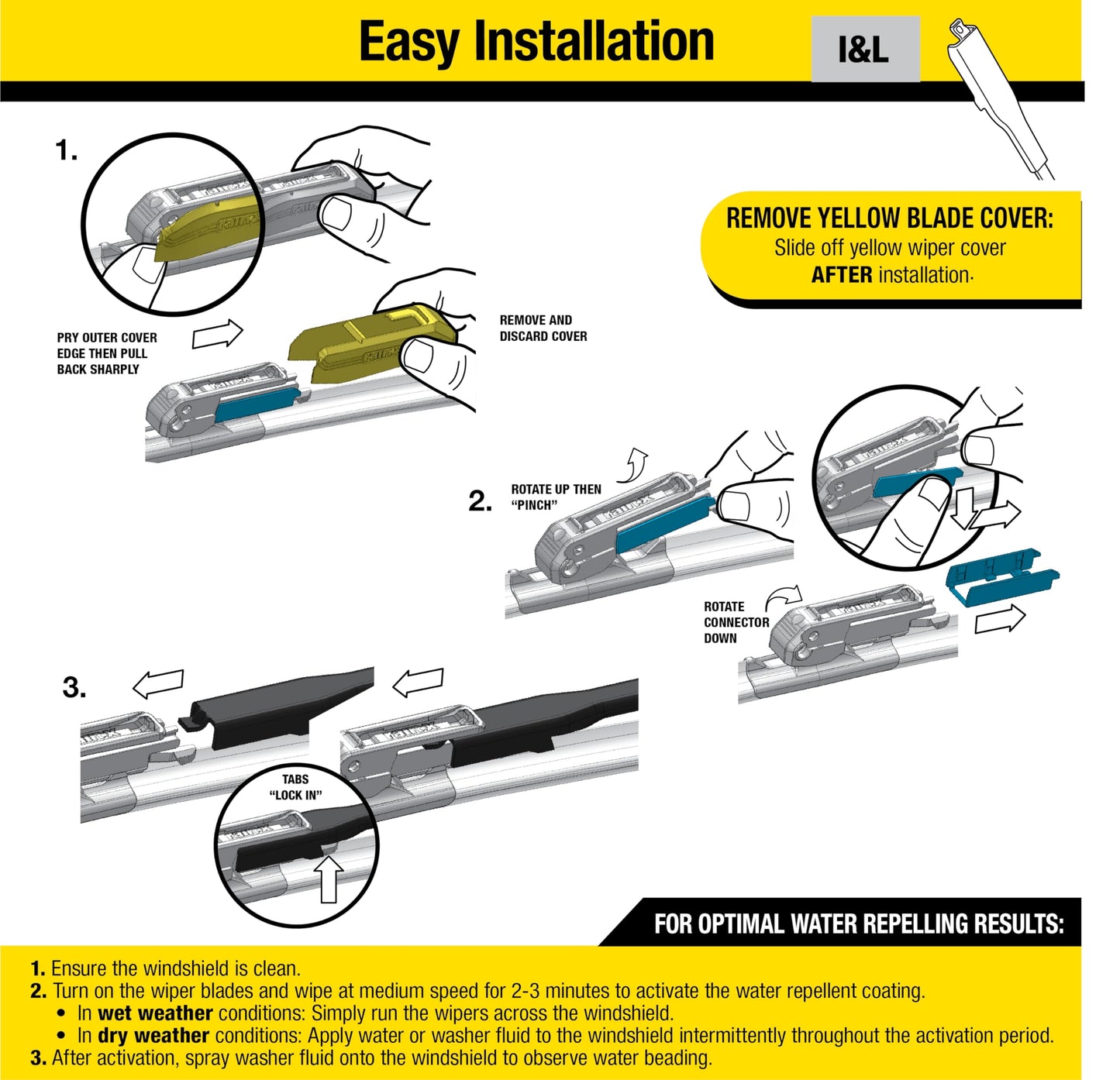 Rain-X 810348 Repellency Water Repellent Wiper Blades, 26" & 16" Windshield Wipers, All Weather Streak-Free for Enhanced Visibility w/Water Repellency Formula [Amazon Exclusive]