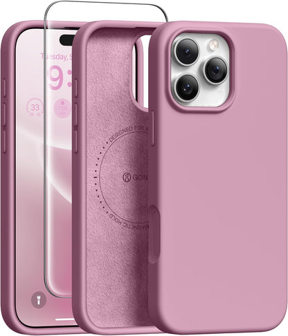 GONEZ Magnetic for iPhone 17 Pro Max Case, Silicone Cover Stone