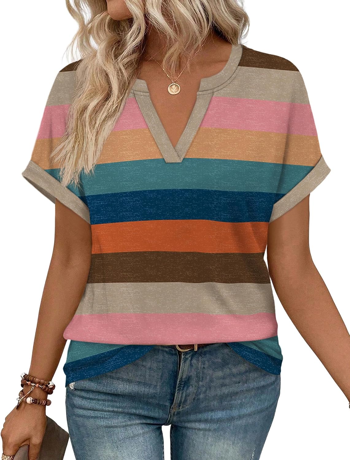 WIHOLL Womens Blouses Spring Tops Short Sleeve Shirts Dressy Casual Summer Vacation Fashion Clothing 2026
