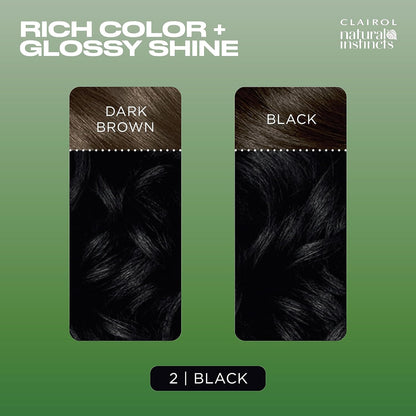 Clairol Natural Instincts Demi-Permanent Hair Dye, 4 Dark Brown | 1 Pack