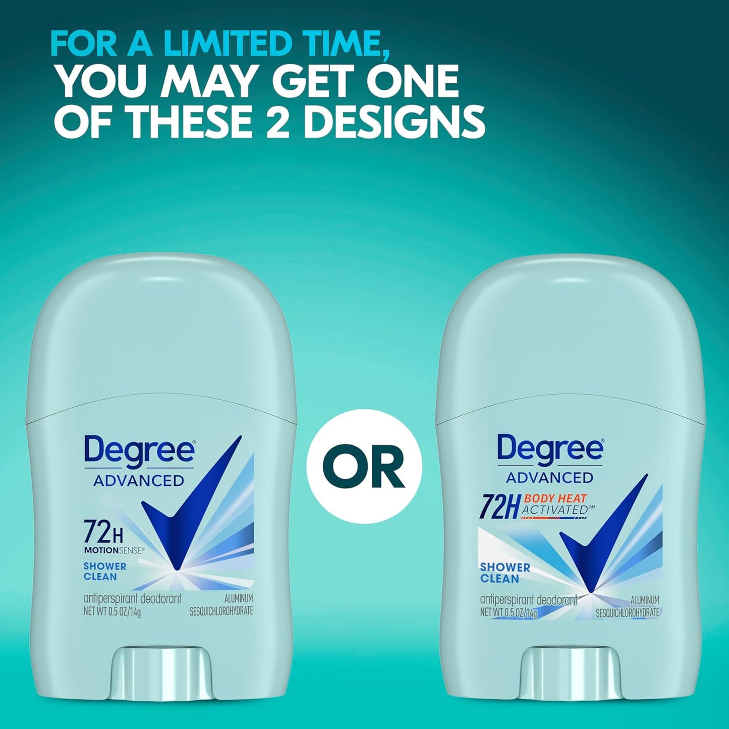 Degree Antiperspirant Deodorant Sexy Intrigue 72-Hour Sweat & Odor Protection Antiperspirant Deodorant For Women with Body Heat Activated Technology 2.6 oz (Pack of 2)