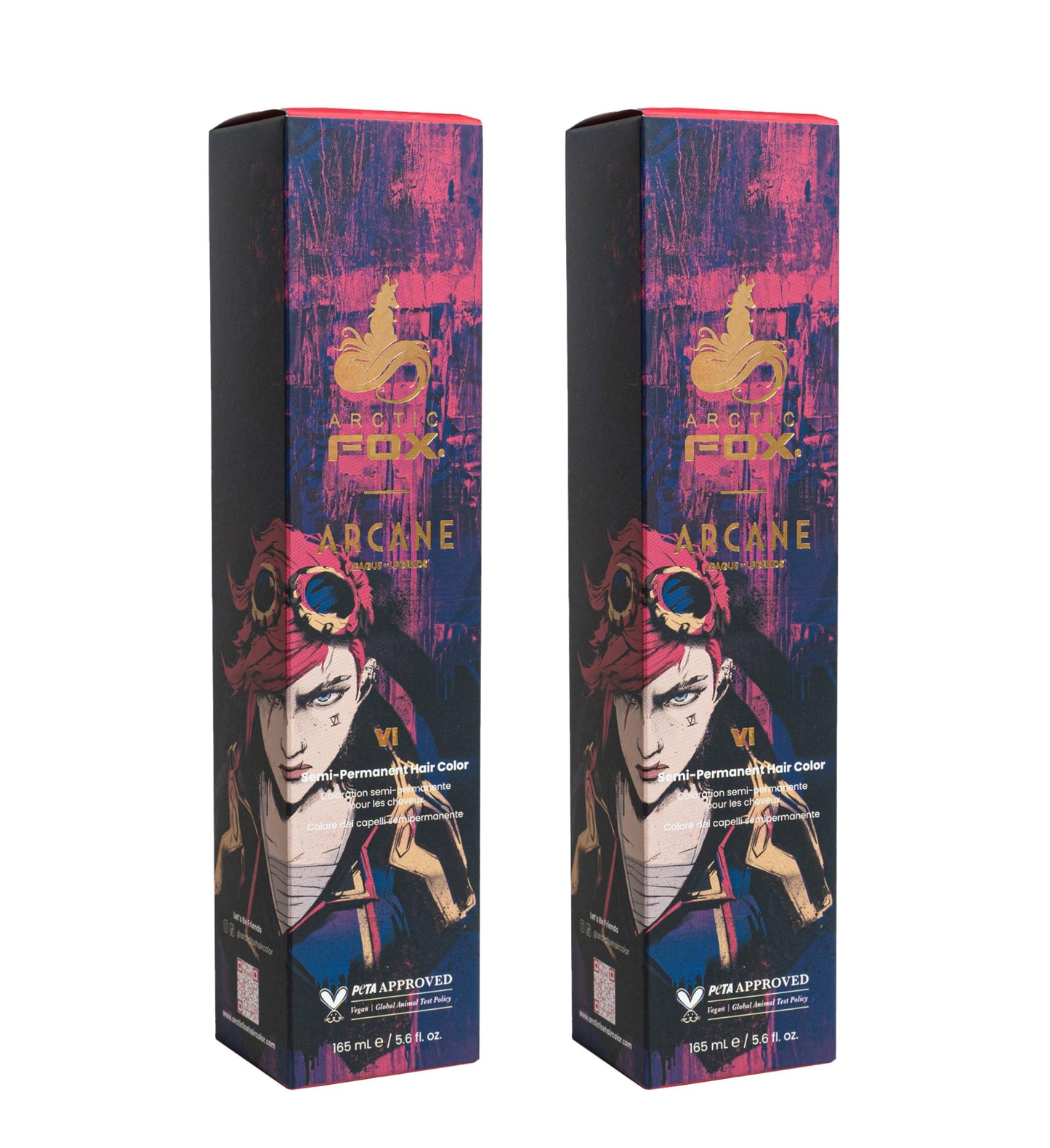 ARCTIC FOX Semi-Permanent Hair Dye - Sunset Orange, Vegan - 2 x 8 oz