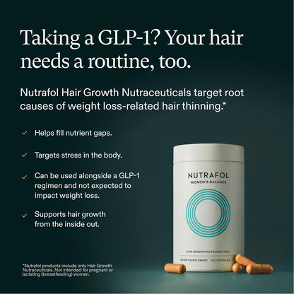 Nutrafol Women's Balance Hair Growth Supplements, Age 45+, 1-Month Bottle