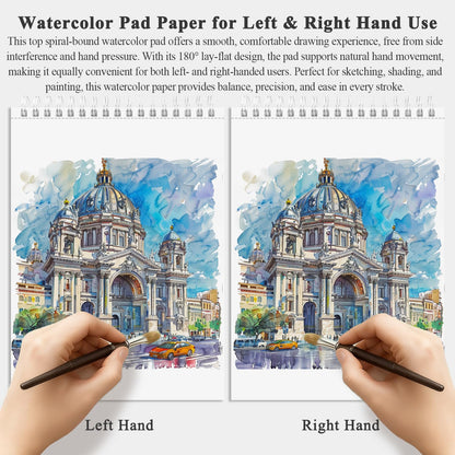 Fuxi 9" x 12" Sketch Book_Top Spiral Bound Sketchbook_100Sheets 68lb/100gsm