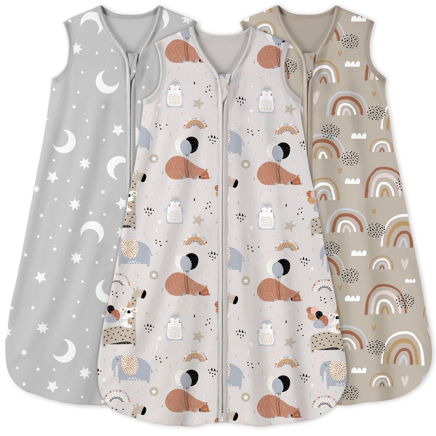 Yoofoss Baby Sleep Sack 0-6 Month 0.5TOG 100% Organic Cotton 2-Way Zipper