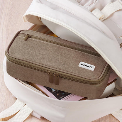 WEMATE Pencil Case, Large Storage Organizer, Makeup Bag, Teacher Must - have, Big Pencil Pouch, Marker Case for College