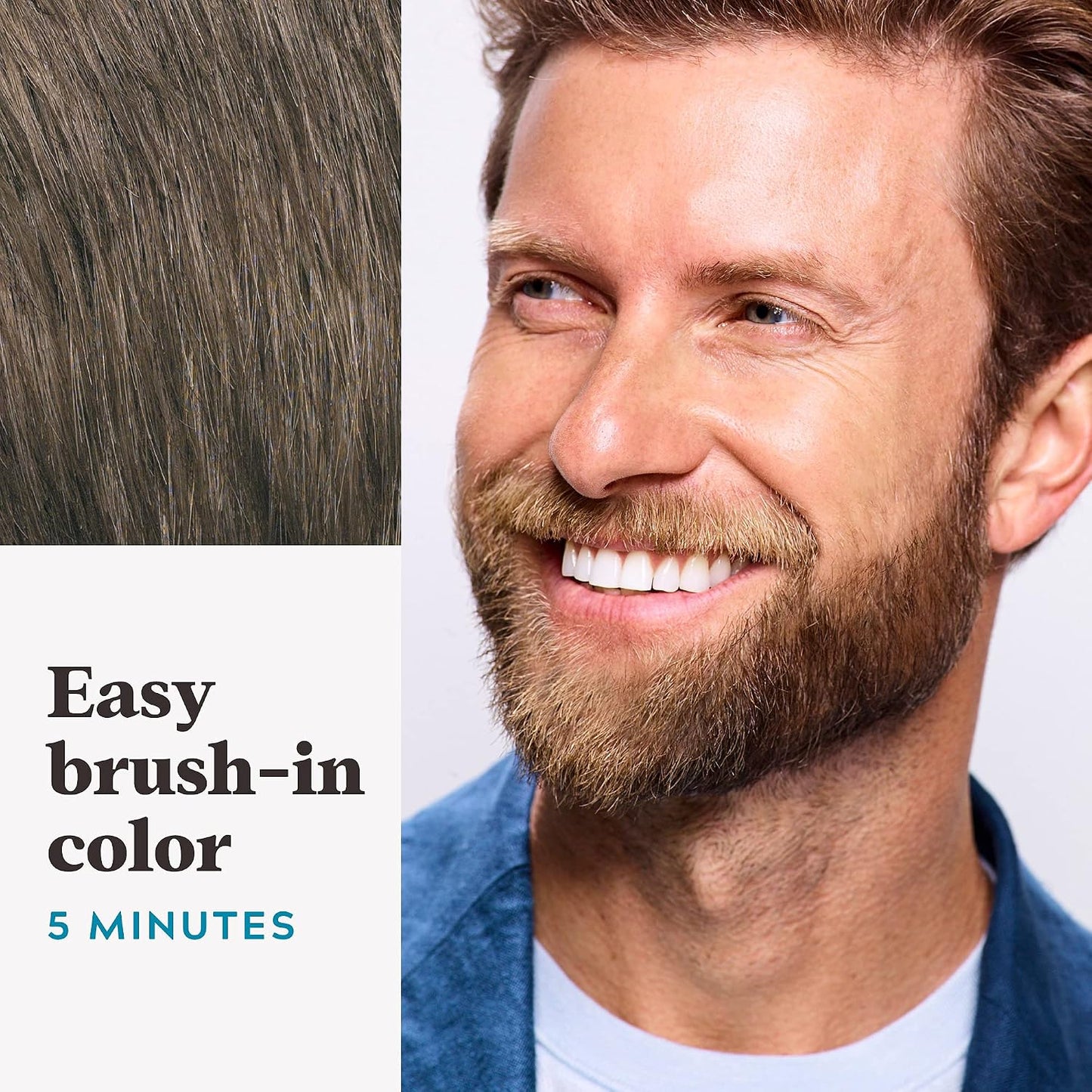 JUST FOR MEN Mustache & Beard Dye, Keratin, Medium Brown M-35 (1 Pack)