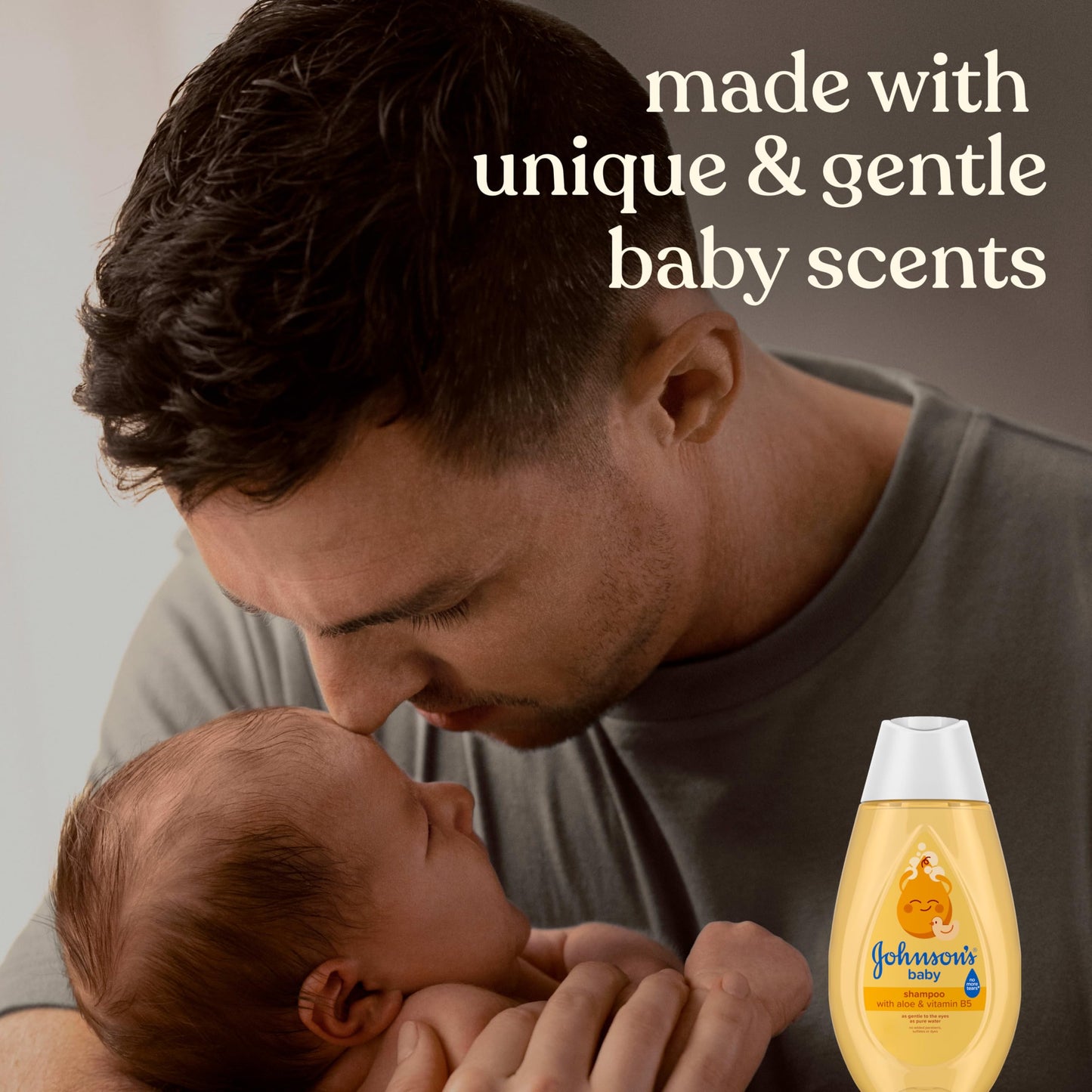 Johnson's Baby Shampoo with Aloe Vera & Vitamin B5, Tear Free, Newborn Essentials, No added Parabens & Sulfates, Hypoallergenic, Baby Essentials, 20.3 fl. oz