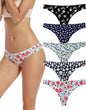 voenxe Seamless Women Underwear Thongs,No Show Ladies Workout Thong,5 Pack