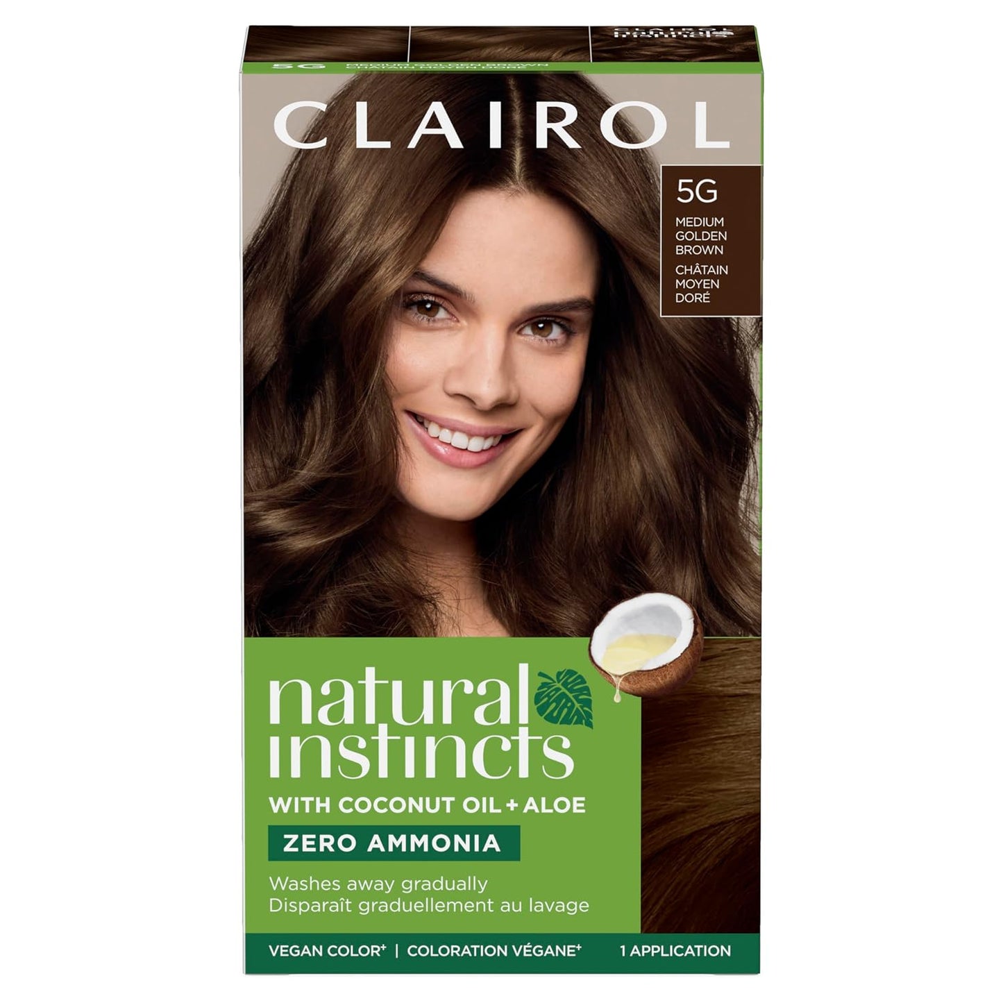 Clairol Natural Instincts Demi-Permanent Hair Dye, 4 Dark Brown | 1 Pack