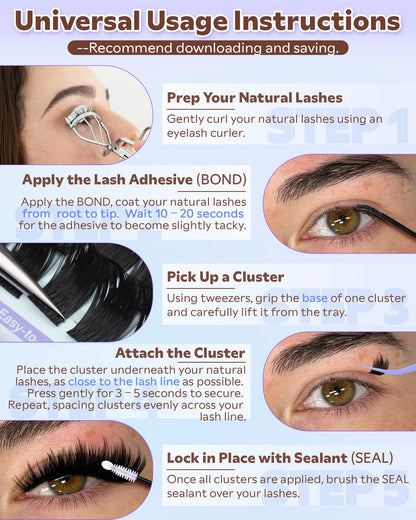 Goddvenus Pre-made Spikes Lash Clusters Wispy Manga Eyelash Clusters