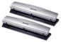 Bostitch Office Premium 3 Hole Punch, 12 Sheet Capacity, Metal, Rubber Base, Easy-Clean Tray, Silver