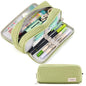 CICIMELON Large Capacity Pencil Case 3 Compartment Pouch Pen Bag for School Teen Girl Boy Men Women (Pink)
