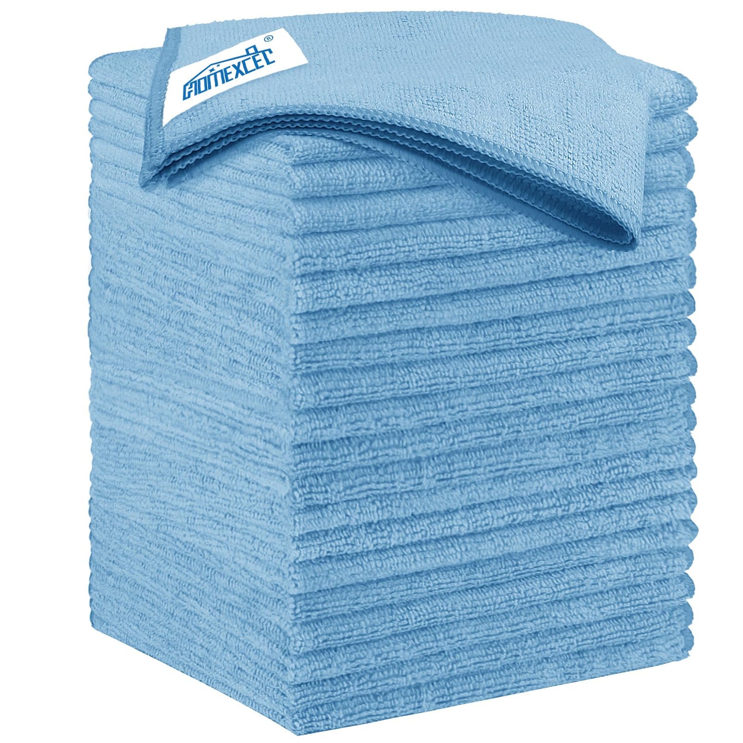 HOMEXCEL Microfiber Cleaning Cloth 12 Pack, 12.5 x 12.5 inch Microfiber Towels for Cars, Ultra Absorbent Washing Cloth, Lint Free Streak Free Cleaning Rags for Car, Kitchen, and Window (Grey)