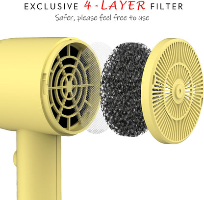 AINA Diffuser Hair Dryer Full-Featured Blow Dryer 110V/1600W(Ash Grey)