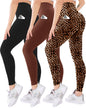 Blisset 3 Pack High Waisted Leggings for Women with Pockets Soft Active Compression Pants for Yoga Running & Daily Wear