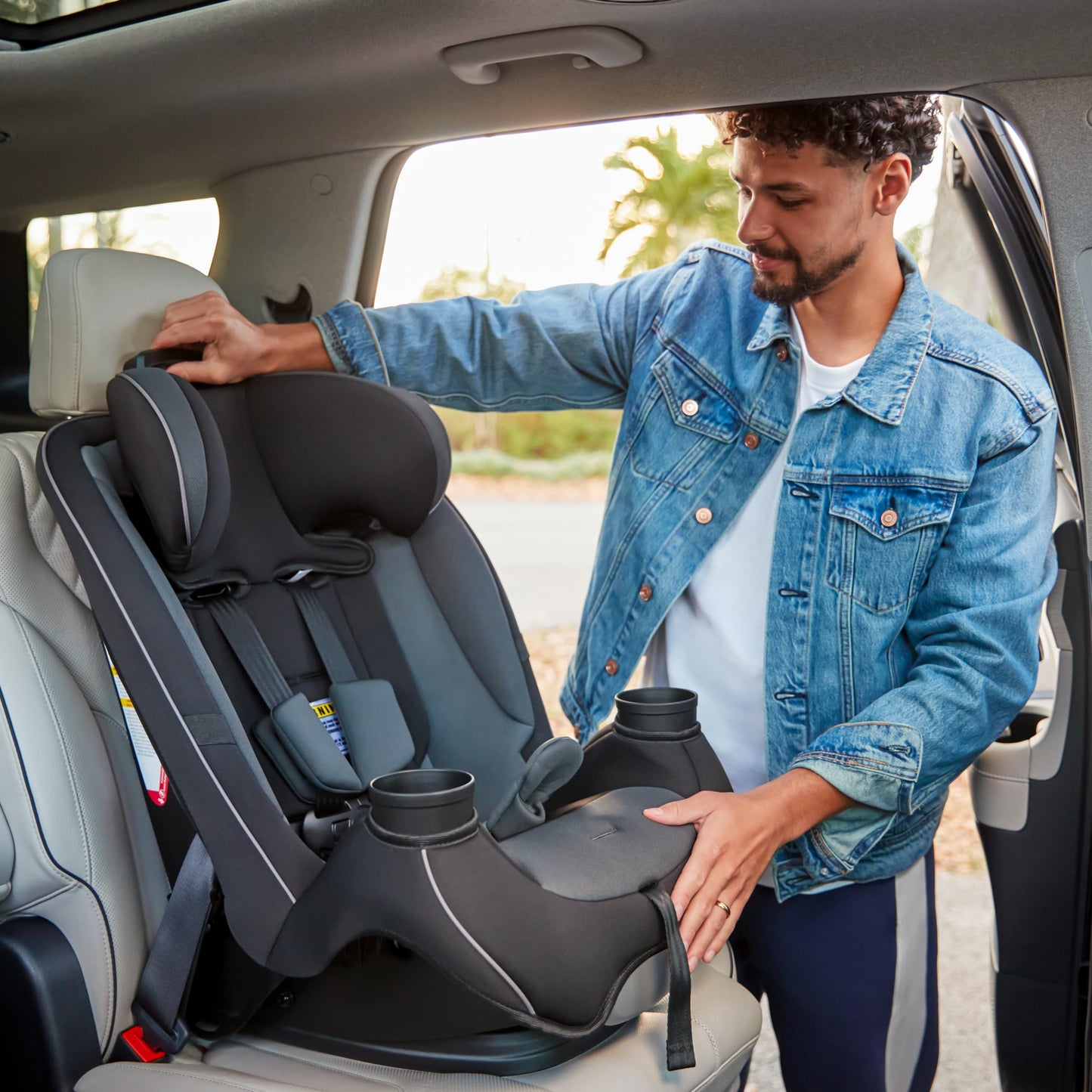 Safety 1st Grow and Go All-in-One Convertible Car Seat, Rear Facing, 5-40 lbs, Forward Facing (30–65 lbs), High Back Booster Seat 40-100 pounds, Alaskan Blue